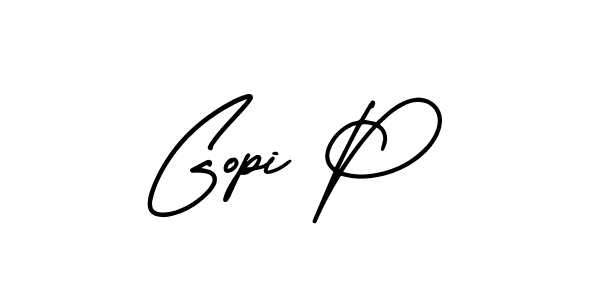 AmerikaSignatureDemo-Regular is a professional signature style that is perfect for those who want to add a touch of class to their signature. It is also a great choice for those who want to make their signature more unique. Get Gopi P name to fancy signature for free. Gopi P signature style 3 images and pictures png