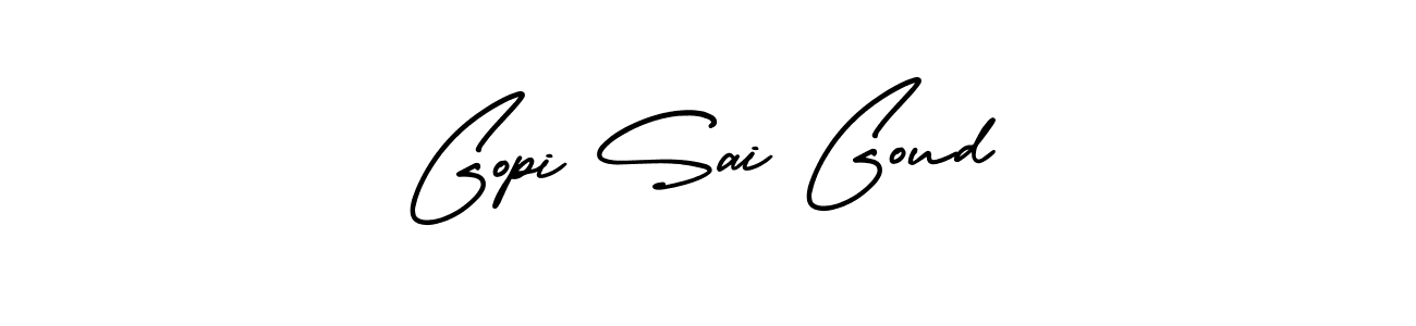 It looks lik you need a new signature style for name Gopi Sai Goud. Design unique handwritten (AmerikaSignatureDemo-Regular) signature with our free signature maker in just a few clicks. Gopi Sai Goud signature style 3 images and pictures png