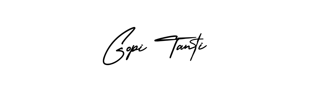Make a beautiful signature design for name Gopi Tanti. With this signature (AmerikaSignatureDemo-Regular) style, you can create a handwritten signature for free. Gopi Tanti signature style 3 images and pictures png