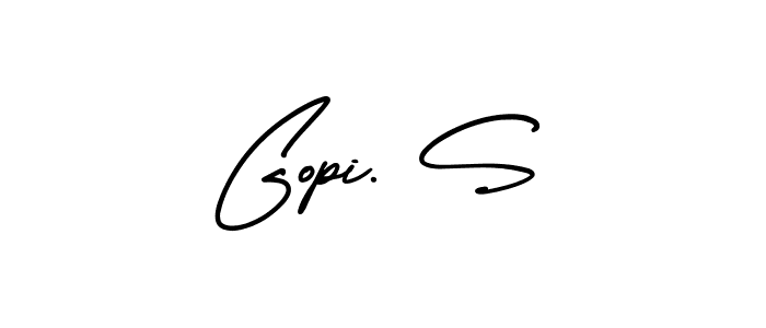 Use a signature maker to create a handwritten signature online. With this signature software, you can design (AmerikaSignatureDemo-Regular) your own signature for name Gopi. S. Gopi. S signature style 3 images and pictures png