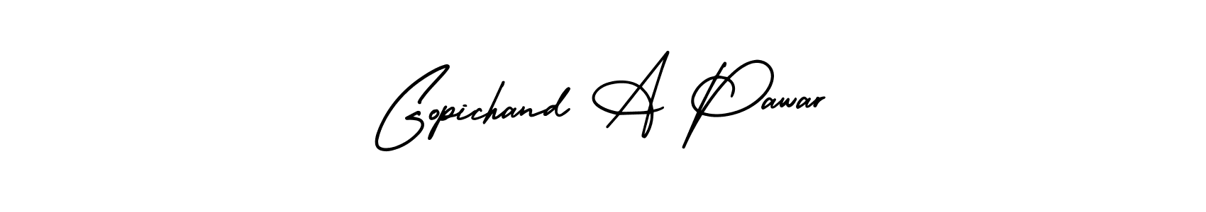 AmerikaSignatureDemo-Regular is a professional signature style that is perfect for those who want to add a touch of class to their signature. It is also a great choice for those who want to make their signature more unique. Get Gopichand A Pawar name to fancy signature for free. Gopichand A Pawar signature style 3 images and pictures png