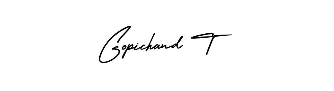 Similarly AmerikaSignatureDemo-Regular is the best handwritten signature design. Signature creator online .You can use it as an online autograph creator for name Gopichand T. Gopichand T signature style 3 images and pictures png