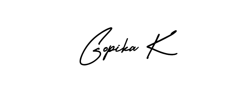 You can use this online signature creator to create a handwritten signature for the name Gopika K. This is the best online autograph maker. Gopika K signature style 3 images and pictures png