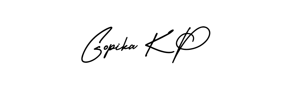 Design your own signature with our free online signature maker. With this signature software, you can create a handwritten (AmerikaSignatureDemo-Regular) signature for name Gopika K P. Gopika K P signature style 3 images and pictures png