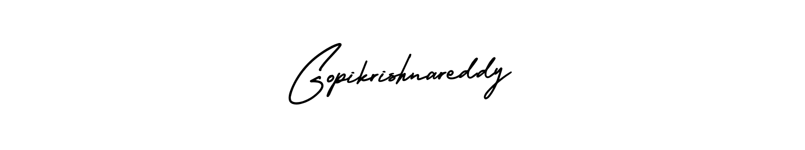 How to make Gopikrishnareddy signature? AmerikaSignatureDemo-Regular is a professional autograph style. Create handwritten signature for Gopikrishnareddy name. Gopikrishnareddy signature style 3 images and pictures png