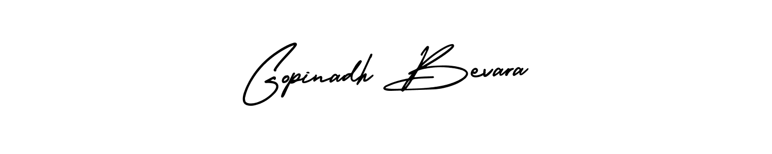 Make a short Gopinadh Bevara signature style. Manage your documents anywhere anytime using AmerikaSignatureDemo-Regular. Create and add eSignatures, submit forms, share and send files easily. Gopinadh Bevara signature style 3 images and pictures png