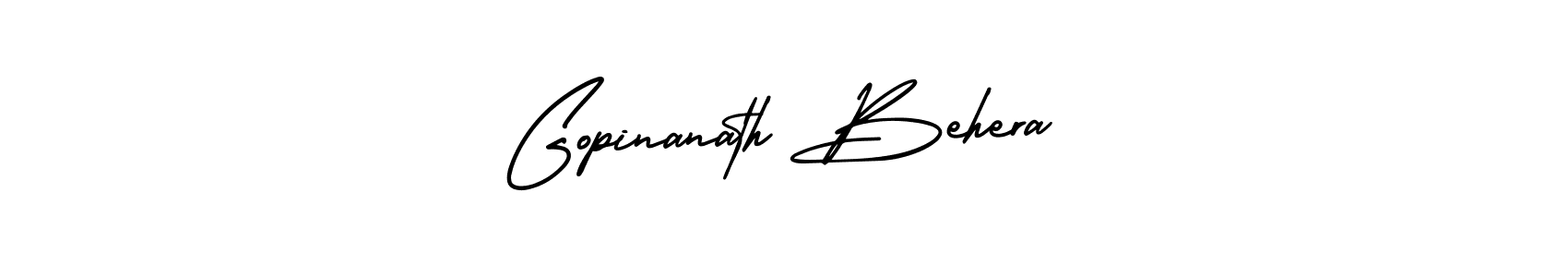 You should practise on your own different ways (AmerikaSignatureDemo-Regular) to write your name (Gopinanath Behera) in signature. don't let someone else do it for you. Gopinanath Behera signature style 3 images and pictures png