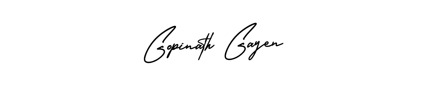 Also we have Gopinath Gayen name is the best signature style. Create professional handwritten signature collection using AmerikaSignatureDemo-Regular autograph style. Gopinath Gayen signature style 3 images and pictures png