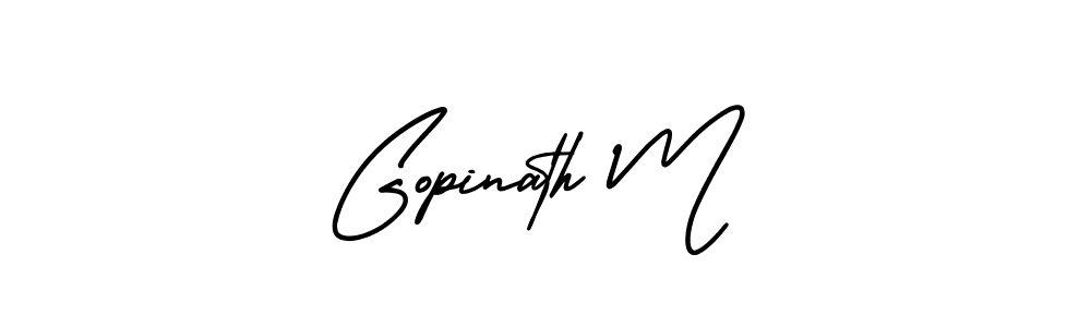 Make a beautiful signature design for name Gopinath M. With this signature (AmerikaSignatureDemo-Regular) style, you can create a handwritten signature for free. Gopinath M signature style 3 images and pictures png