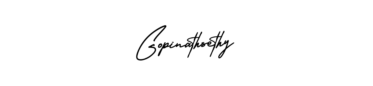 Gopinathsethy stylish signature style. Best Handwritten Sign (AmerikaSignatureDemo-Regular) for my name. Handwritten Signature Collection Ideas for my name Gopinathsethy. Gopinathsethy signature style 3 images and pictures png