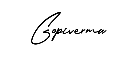Create an unforgettable impression when signing with Gopiverma name styled in AmerikaSignatureDemo-Regular typography. 100% free online generator. Gopiverma signature style 3 images and pictures png
