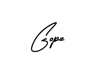 Make a beautiful signature design for name Gopz. With this signature (AmerikaSignatureDemo-Regular) style, you can create a handwritten signature for free. Gopz signature style 3 images and pictures png