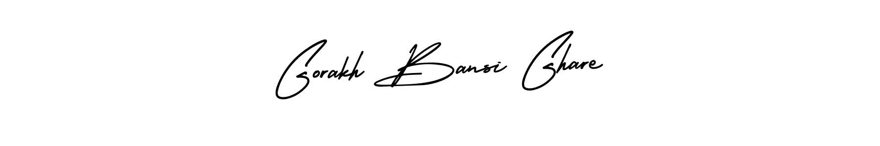 Also You can easily find your signature by using the search form. We will create Gorakh Bansi Ghare name handwritten signature images for you free of cost using AmerikaSignatureDemo-Regular sign style. Gorakh Bansi Ghare signature style 3 images and pictures png