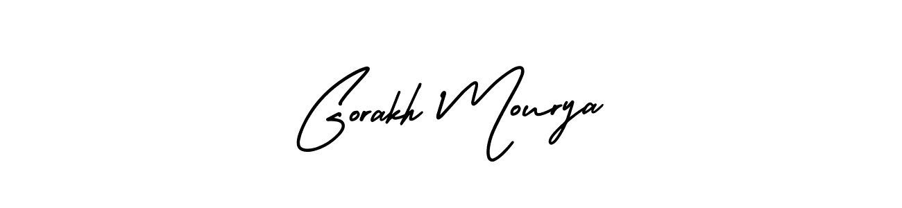 It looks lik you need a new signature style for name Gorakh Mourya. Design unique handwritten (AmerikaSignatureDemo-Regular) signature with our free signature maker in just a few clicks. Gorakh Mourya signature style 3 images and pictures png