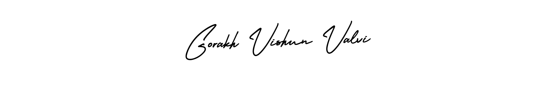 Design your own signature with our free online signature maker. With this signature software, you can create a handwritten (AmerikaSignatureDemo-Regular) signature for name Gorakh Vishun Valvi. Gorakh Vishun Valvi signature style 3 images and pictures png