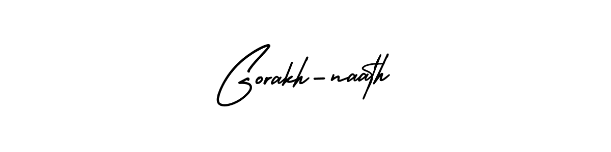 You should practise on your own different ways (AmerikaSignatureDemo-Regular) to write your name (Gorakh-naath) in signature. don't let someone else do it for you. Gorakh-naath signature style 3 images and pictures png