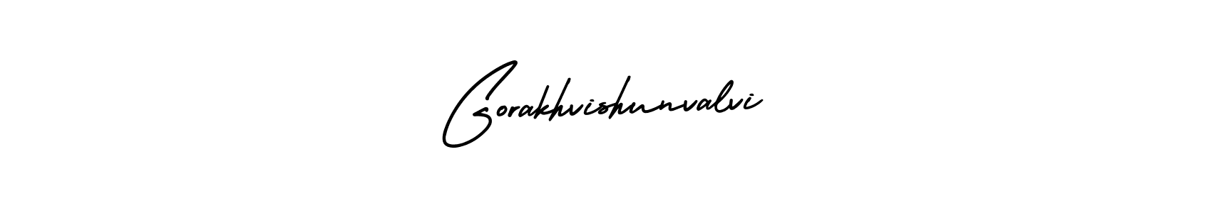 How to make Gorakhvishunvalvi signature? AmerikaSignatureDemo-Regular is a professional autograph style. Create handwritten signature for Gorakhvishunvalvi name. Gorakhvishunvalvi signature style 3 images and pictures png