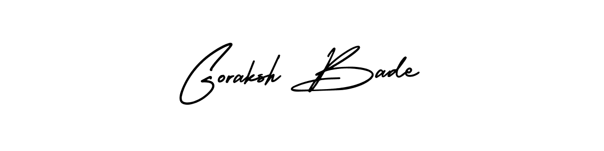 Create a beautiful signature design for name Goraksh Bade. With this signature (AmerikaSignatureDemo-Regular) fonts, you can make a handwritten signature for free. Goraksh Bade signature style 3 images and pictures png