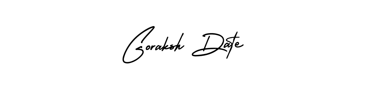 It looks lik you need a new signature style for name Goraksh Date. Design unique handwritten (AmerikaSignatureDemo-Regular) signature with our free signature maker in just a few clicks. Goraksh Date signature style 3 images and pictures png