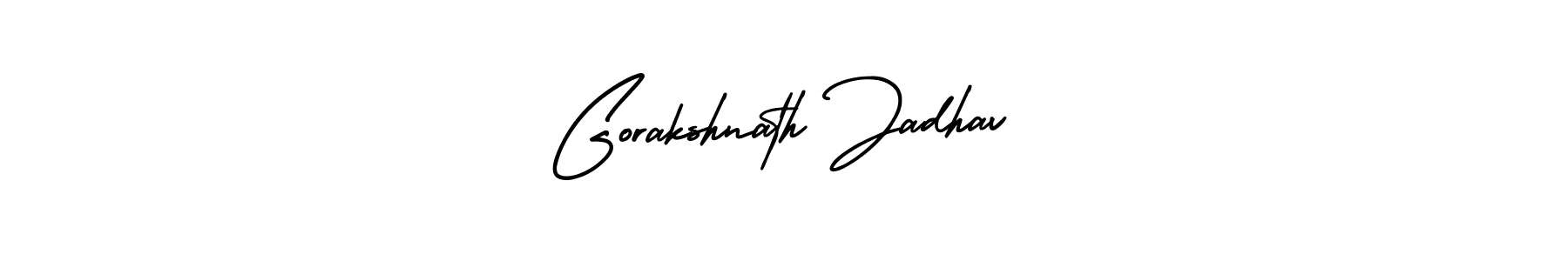 AmerikaSignatureDemo-Regular is a professional signature style that is perfect for those who want to add a touch of class to their signature. It is also a great choice for those who want to make their signature more unique. Get Gorakshnath Jadhav name to fancy signature for free. Gorakshnath Jadhav signature style 3 images and pictures png