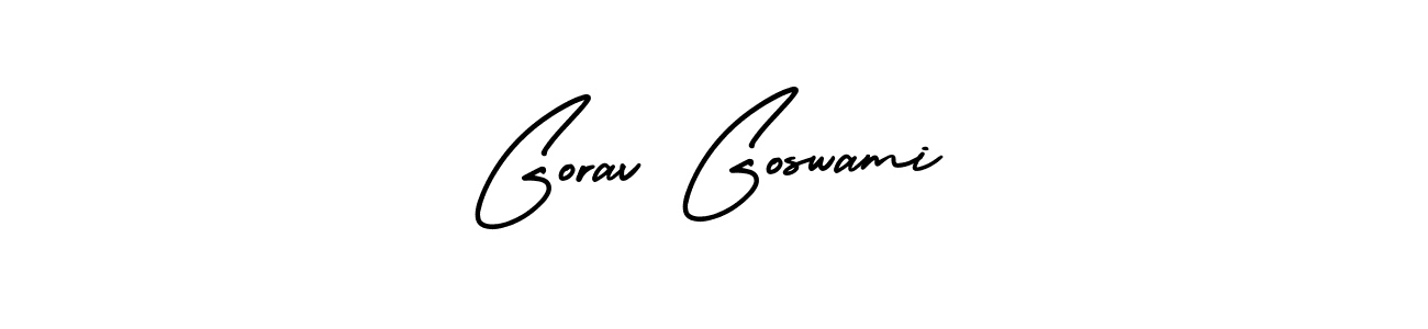 Use a signature maker to create a handwritten signature online. With this signature software, you can design (AmerikaSignatureDemo-Regular) your own signature for name Gorav Goswami. Gorav Goswami signature style 3 images and pictures png