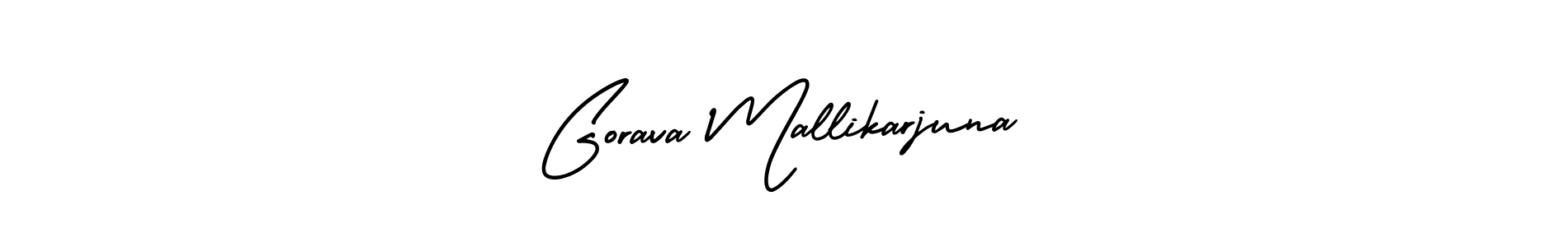 Create a beautiful signature design for name Gorava Mallikarjuna. With this signature (AmerikaSignatureDemo-Regular) fonts, you can make a handwritten signature for free. Gorava Mallikarjuna signature style 3 images and pictures png