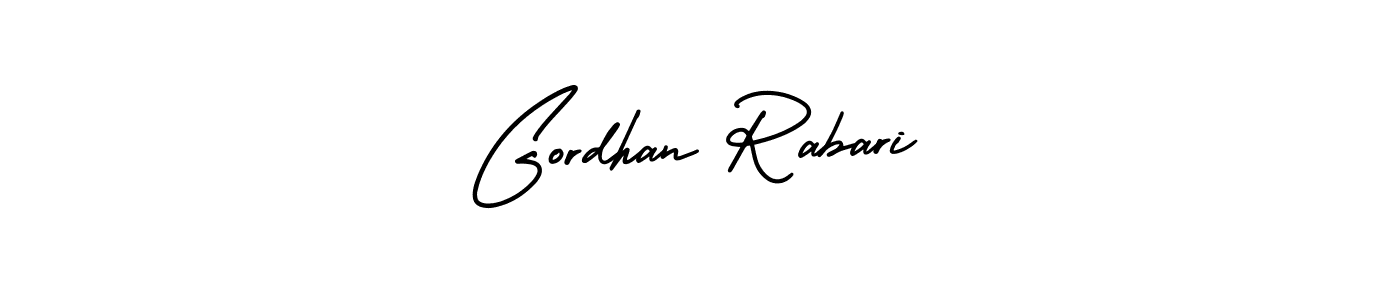 Make a beautiful signature design for name Gordhan Rabari. With this signature (AmerikaSignatureDemo-Regular) style, you can create a handwritten signature for free. Gordhan Rabari signature style 3 images and pictures png