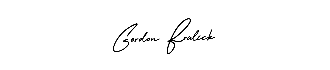 It looks lik you need a new signature style for name Gordon Fralick. Design unique handwritten (AmerikaSignatureDemo-Regular) signature with our free signature maker in just a few clicks. Gordon Fralick signature style 3 images and pictures png