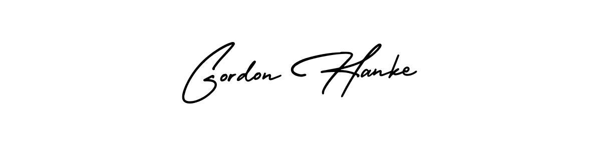Design your own signature with our free online signature maker. With this signature software, you can create a handwritten (AmerikaSignatureDemo-Regular) signature for name Gordon Hanke. Gordon Hanke signature style 3 images and pictures png