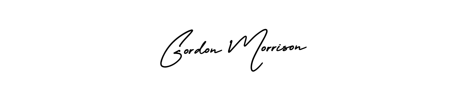 How to make Gordon Morrison name signature. Use AmerikaSignatureDemo-Regular style for creating short signs online. This is the latest handwritten sign. Gordon Morrison signature style 3 images and pictures png