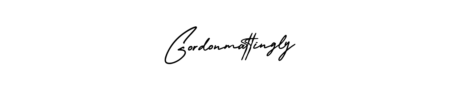 How to make Gordonmattingly name signature. Use AmerikaSignatureDemo-Regular style for creating short signs online. This is the latest handwritten sign. Gordonmattingly signature style 3 images and pictures png