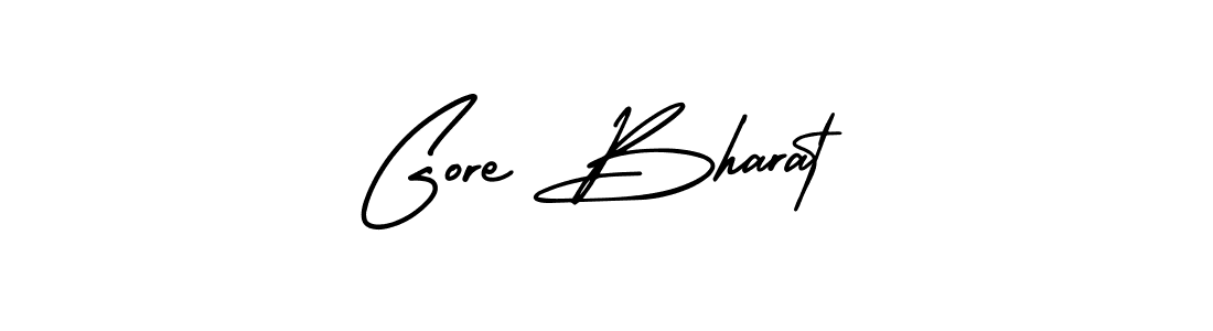 Use a signature maker to create a handwritten signature online. With this signature software, you can design (AmerikaSignatureDemo-Regular) your own signature for name Gore Bharat. Gore Bharat signature style 3 images and pictures png