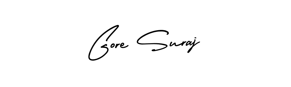 How to make Gore Suraj signature? AmerikaSignatureDemo-Regular is a professional autograph style. Create handwritten signature for Gore Suraj name. Gore Suraj signature style 3 images and pictures png