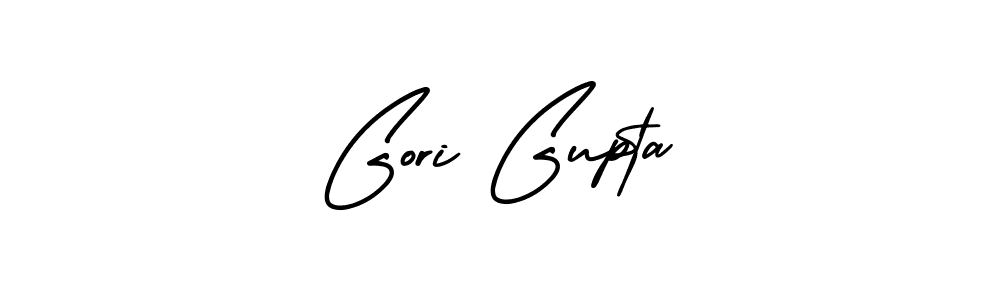 How to make Gori Gupta name signature. Use AmerikaSignatureDemo-Regular style for creating short signs online. This is the latest handwritten sign. Gori Gupta signature style 3 images and pictures png