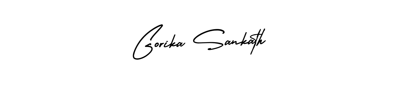 Gorika Sankath stylish signature style. Best Handwritten Sign (AmerikaSignatureDemo-Regular) for my name. Handwritten Signature Collection Ideas for my name Gorika Sankath. Gorika Sankath signature style 3 images and pictures png