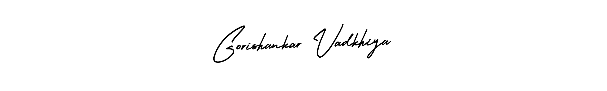 Make a short Gorishankar Vadkhiya signature style. Manage your documents anywhere anytime using AmerikaSignatureDemo-Regular. Create and add eSignatures, submit forms, share and send files easily. Gorishankar Vadkhiya signature style 3 images and pictures png