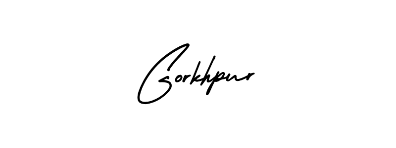How to make Gorkhpur name signature. Use AmerikaSignatureDemo-Regular style for creating short signs online. This is the latest handwritten sign. Gorkhpur signature style 3 images and pictures png