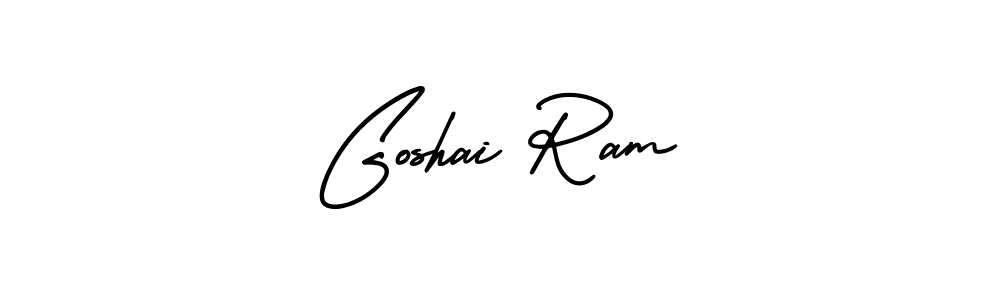 Use a signature maker to create a handwritten signature online. With this signature software, you can design (AmerikaSignatureDemo-Regular) your own signature for name Goshai Ram. Goshai Ram signature style 3 images and pictures png