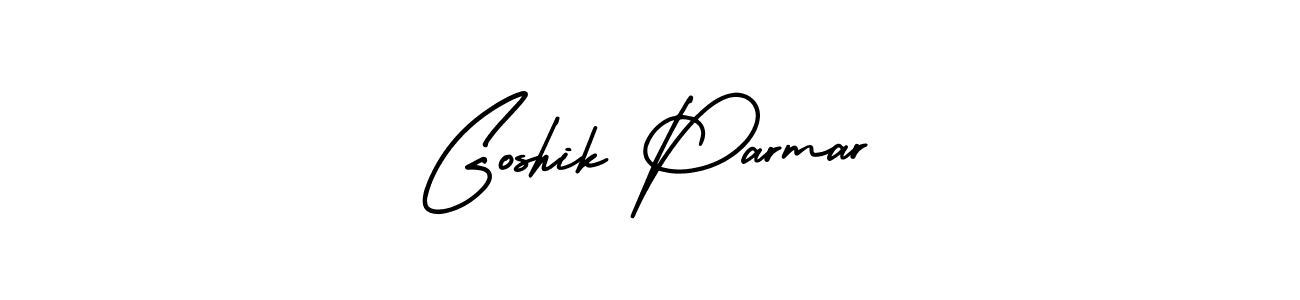 Best and Professional Signature Style for Goshik Parmar. AmerikaSignatureDemo-Regular Best Signature Style Collection. Goshik Parmar signature style 3 images and pictures png