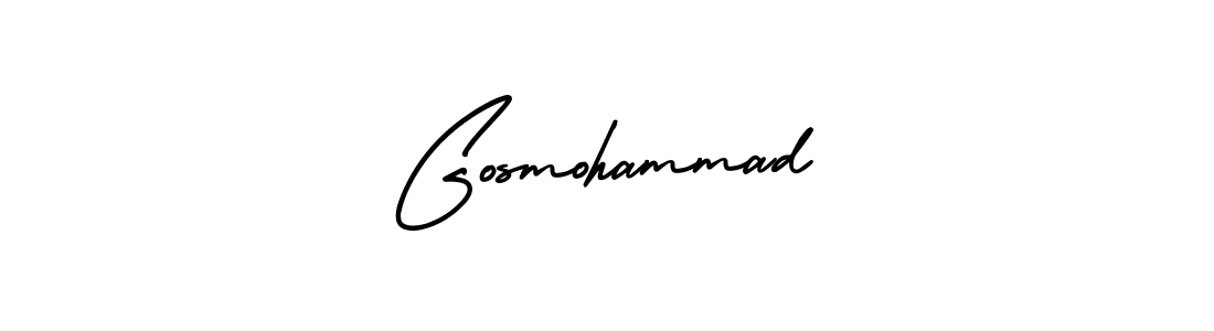 AmerikaSignatureDemo-Regular is a professional signature style that is perfect for those who want to add a touch of class to their signature. It is also a great choice for those who want to make their signature more unique. Get Gosmohammad name to fancy signature for free. Gosmohammad signature style 3 images and pictures png