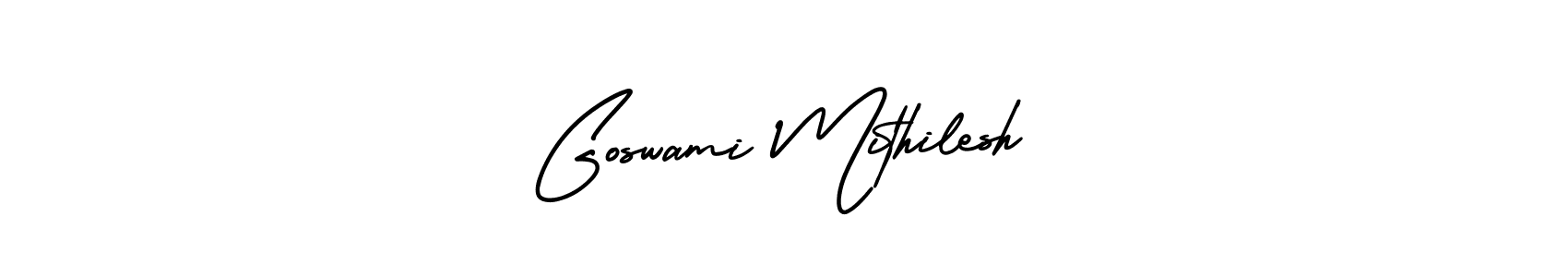 Best and Professional Signature Style for Goswami Mithilesh. AmerikaSignatureDemo-Regular Best Signature Style Collection. Goswami Mithilesh signature style 3 images and pictures png