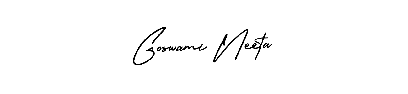 Make a beautiful signature design for name Goswami Neeta. Use this online signature maker to create a handwritten signature for free. Goswami Neeta signature style 3 images and pictures png
