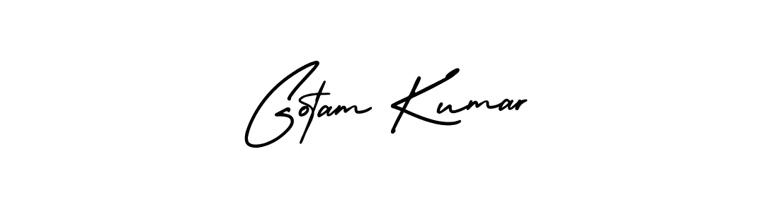 Make a short Gotam Kumar signature style. Manage your documents anywhere anytime using AmerikaSignatureDemo-Regular. Create and add eSignatures, submit forms, share and send files easily. Gotam Kumar signature style 3 images and pictures png