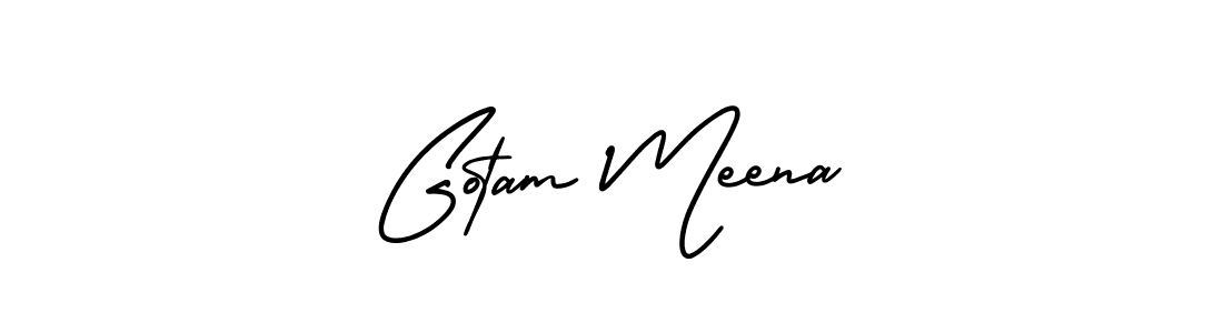 Also we have Gotam Meena name is the best signature style. Create professional handwritten signature collection using AmerikaSignatureDemo-Regular autograph style. Gotam Meena signature style 3 images and pictures png