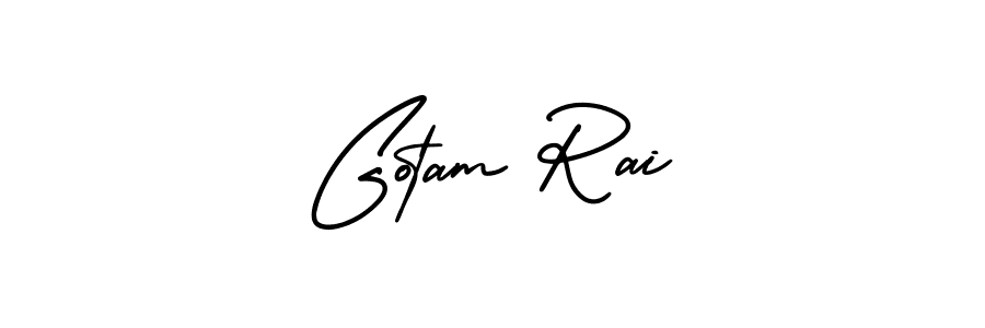 How to Draw Gotam Rai signature style? AmerikaSignatureDemo-Regular is a latest design signature styles for name Gotam Rai. Gotam Rai signature style 3 images and pictures png