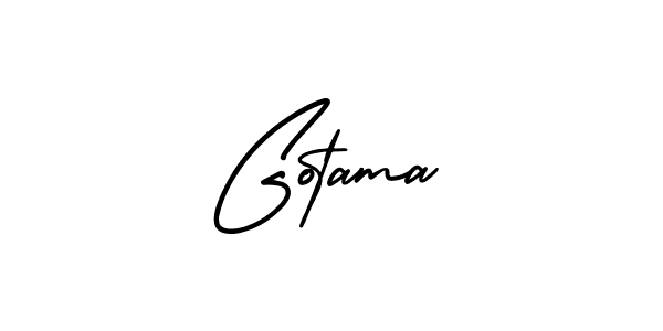 Make a beautiful signature design for name Gotama. With this signature (AmerikaSignatureDemo-Regular) style, you can create a handwritten signature for free. Gotama signature style 3 images and pictures png