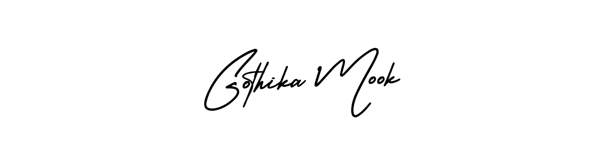 Design your own signature with our free online signature maker. With this signature software, you can create a handwritten (AmerikaSignatureDemo-Regular) signature for name Gothika Mook. Gothika Mook signature style 3 images and pictures png