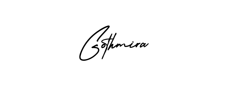 Create a beautiful signature design for name Gothmira. With this signature (AmerikaSignatureDemo-Regular) fonts, you can make a handwritten signature for free. Gothmira signature style 3 images and pictures png