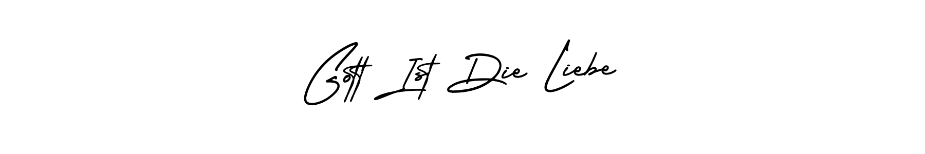 You should practise on your own different ways (AmerikaSignatureDemo-Regular) to write your name (Gott Ist Die Liebe) in signature. don't let someone else do it for you. Gott Ist Die Liebe signature style 3 images and pictures png