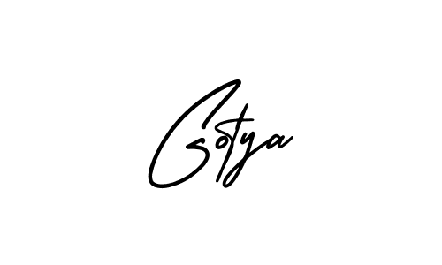 Create a beautiful signature design for name Gotya. With this signature (AmerikaSignatureDemo-Regular) fonts, you can make a handwritten signature for free. Gotya signature style 3 images and pictures png